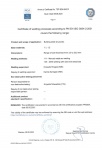 Annex No. 1 to PN-EN ISO 3834-2 2021 Certificate